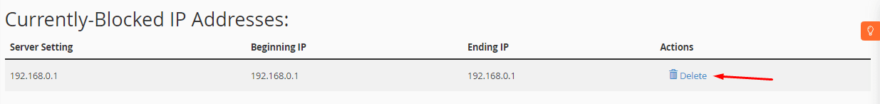 delete ip