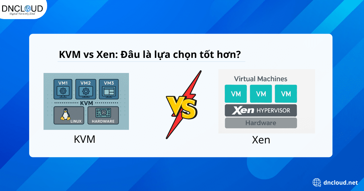 KVM vs Xen: Đâu là lựa chọn tốt hơn?