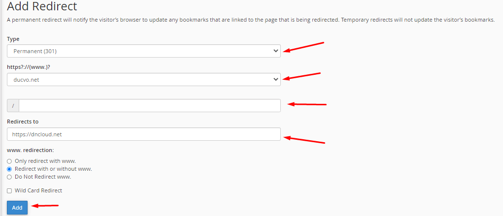 add redirect