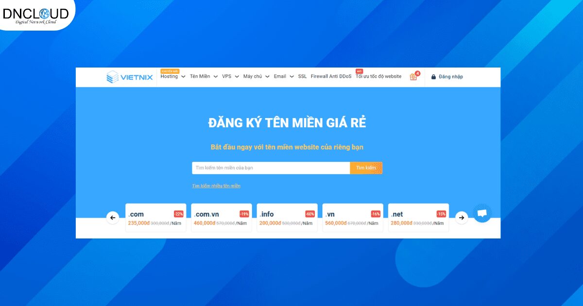 Nhà cung cấp tên miền Vetnix