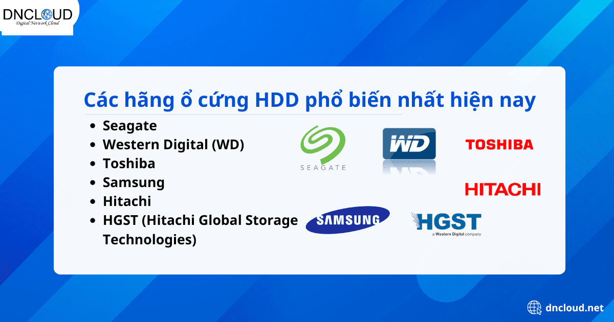 Các hãng ổ cứng HDD phổ biến nhất hiện nay