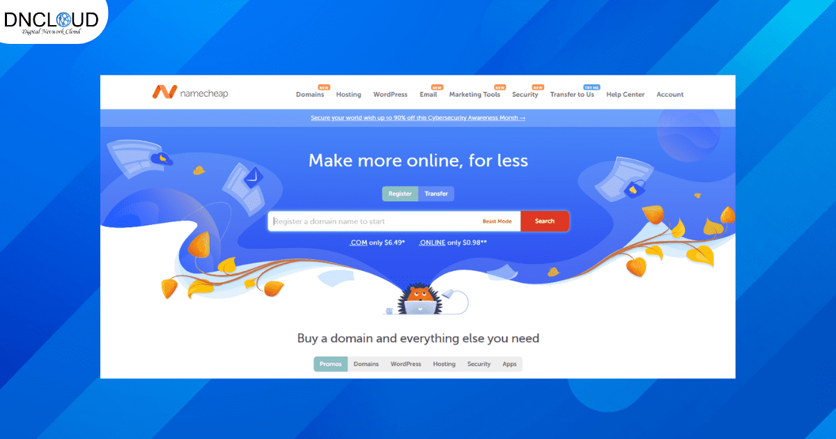 Nhà cung cấp tên Miền Namecheap