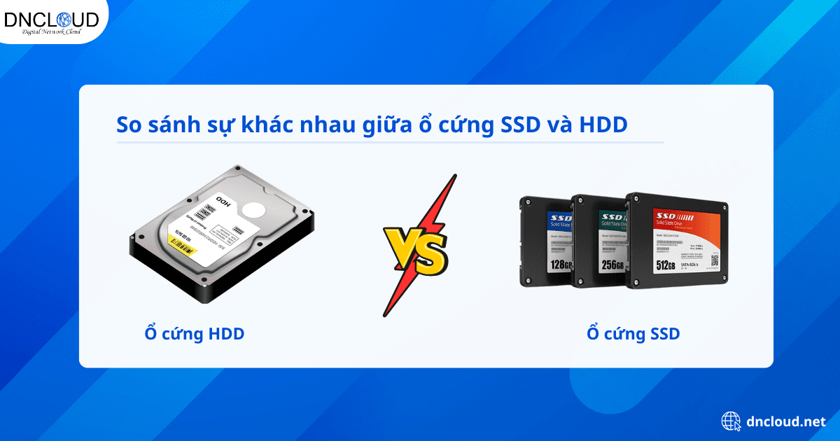 So sánh sự khác nhau giữa ổ cứng SSD và HDD