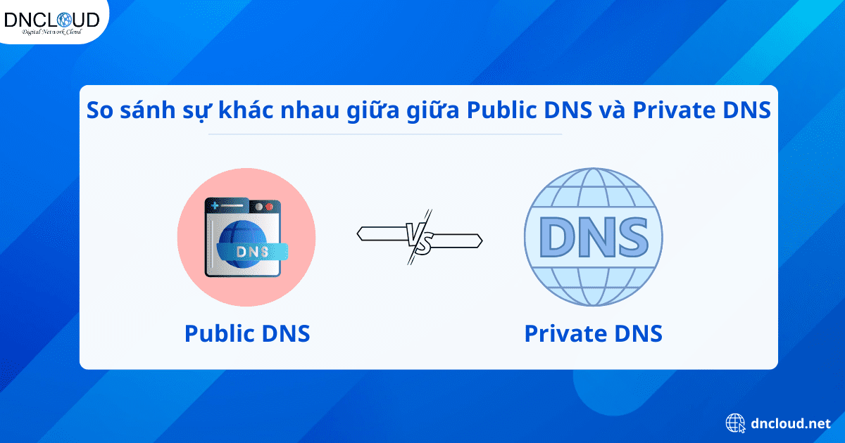 So sánh sự khác nhau giữa giữa Public DNS và Private DNS