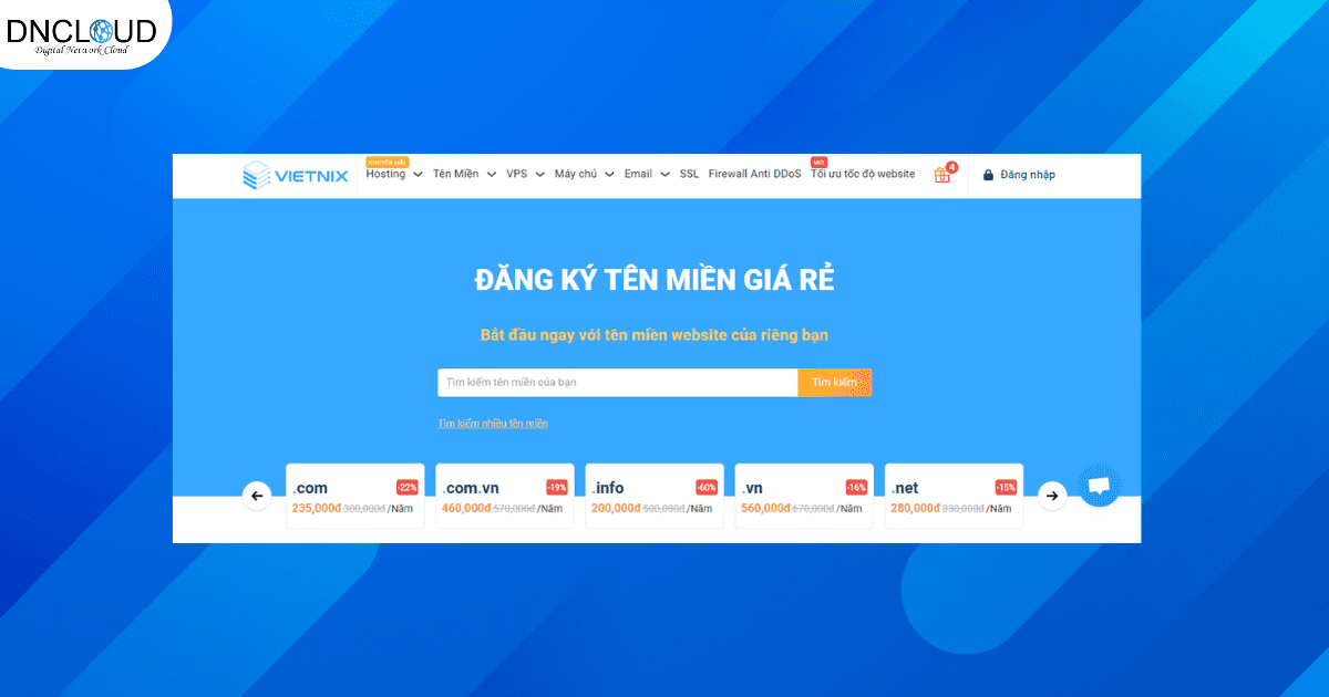 Nhà cung cấp tên miền Vetnix